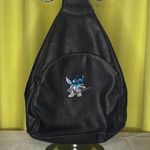 Gap Stitch Fuax Pebbled Leather Sling back